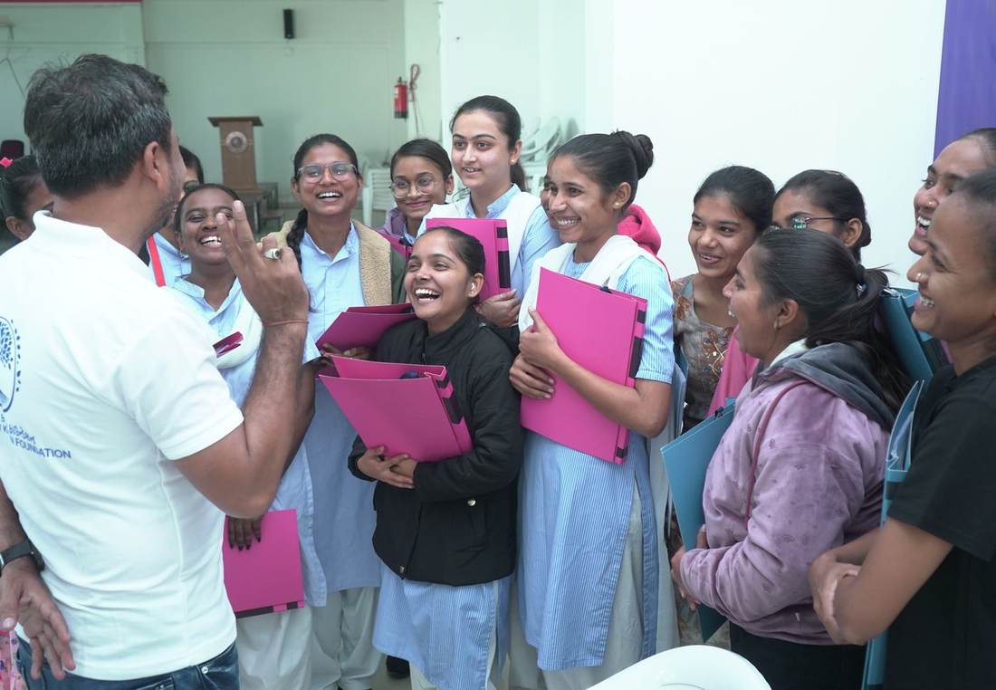 Students gathered for a foundation internship orientation and training session